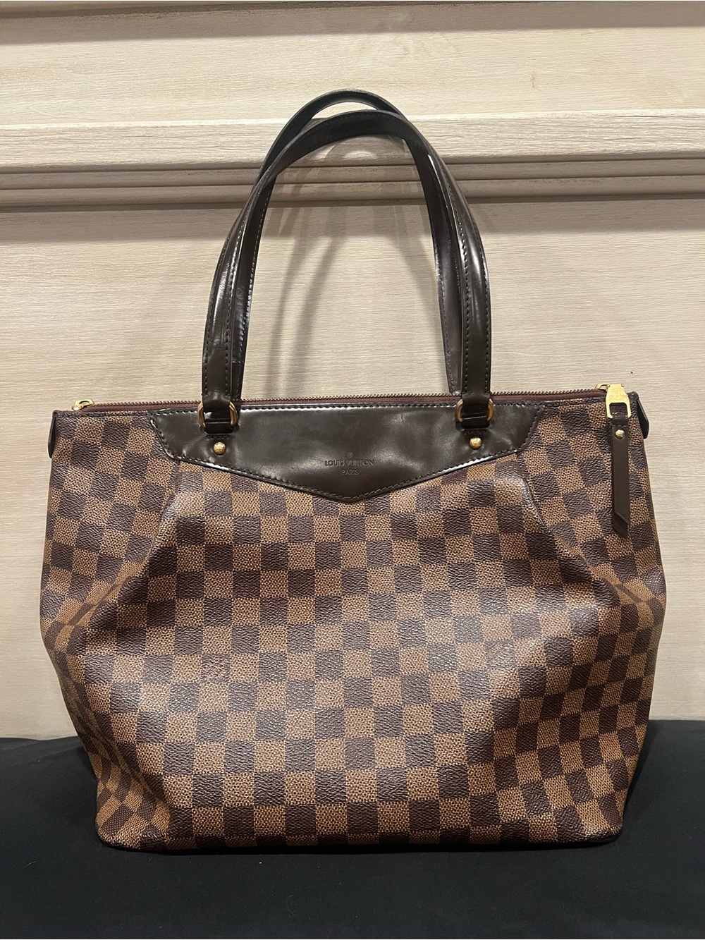 Louis Vuitton Westminster GM Shoulder Bag Brown Damier